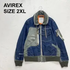 【美品】アヴィレックス　コンビネーション　カスタムデニムジャケット（9968）