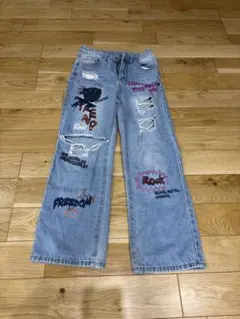 グラフィックダメージデニム　150