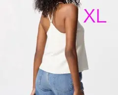 ユニクロ　クレープジャージープラキャミソール　XL ホワイト