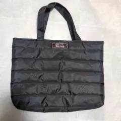 ナイスクラップ ブラックキルティングトートバッグ
