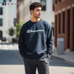 USA古着Championスウェットリバースウィーブ00s短丈人気ブラック2XL