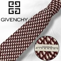【即日発送‼️】GIVENCHY ネクタイ シルク100% 総柄 ボルドー