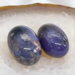ブルー桜瑪瑙 タンブル2個