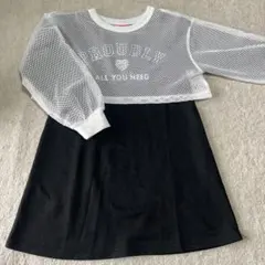 重ね着風 チュニックワンピース 140㎝