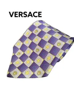 ✨美品✨　ジャンニ　ヴェルサーチ　VERSACE ネクタイ　パープル系　総柄