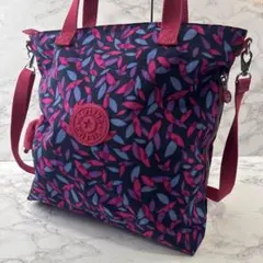 ほぼ未使用品 KIPLING キプリング 迷彩カモフラ ラージ トートバッグ