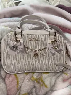 T*a様 LIZLISA キルティングリボンチャームポシェット ピンク