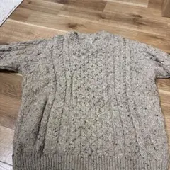 L.L.Bean ケーブルニットセーター L-REG ベージュ系