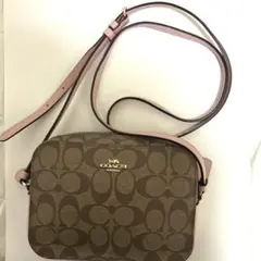 COACH シグネチャー ショルダーバッグ ピンク