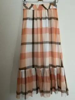 チェック柄 ロングスカート