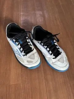 Mizuno テニスシューズ ホワイト/ブルー　22.5cm