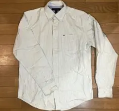 Tommy Hilfiger 長袖シャツ　ストライプ　グリーン　トミー