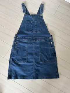 ユニクロ デニムジャンパースカート オーバーオールスカート 160cm