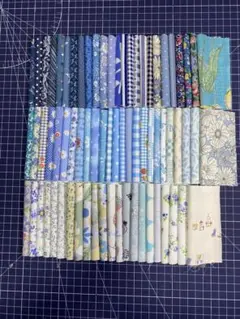 ブルー系カットクロス　10×10センチ 72枚