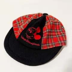東京ディズニーリゾート キッズ用 ミッキー チェック柄 キャップ