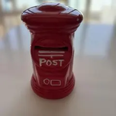 赤い郵便ポスト陶器置物