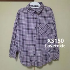 【XS150】Lovetoxic（ラブトキシック）チェック柄長袖シャツ