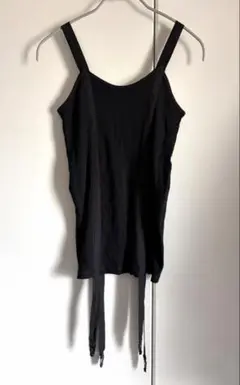 着用一回【OVERNEATH オーバーニース】ガータータンクトップ　M ブラック OVERNEATH：GARTER TANK TOP - BLACK - ORANN ONLINE SHOP