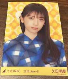 乃木坂46 生写真 浴衣 矢田萌華 2026 june レアポーズ 座り - メルカリ