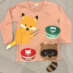 CHEEK ROOM 動物プリント Tシャツ 80