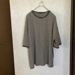 DAZY ストライプ 半袖Tシャツ Lサイズ　リブ