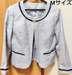 Mサイズ ノーカラージャケット グレー系