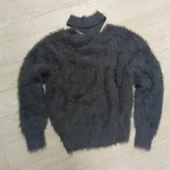 GYDA 2WAYシャギーチョーカーニットトップス