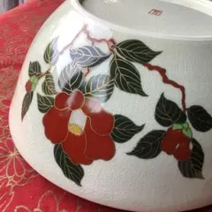 ハマ焼　金彩　桜　椿　菊　ハート型　大鉢のサムネイル