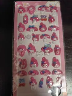 マイメロディ風 立体シール ぷっくりシール 3d