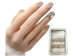 KOKOWOMITE 蝶 ネイルチップ フレンチ バタフライ ワンホン 胡蝶