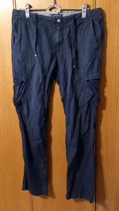 Blue Standard パンツ XLサイズ ネイビー 麻35%