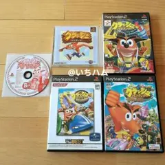 クラッシュ・バンディクー がっちゃんこワールド等　PS1.2ソフト5本セット