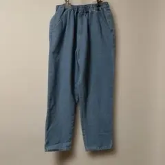 新品　ウエストゴム デニムパンツ ライトブルー