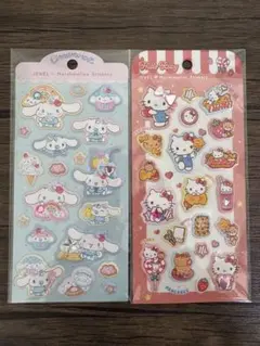 ハローキティ＆シナモロール ジュエルマシュマロステッカー