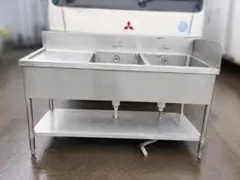 Clean up】 クリナップ 2槽シンク BG付き 業務用 厨房 A2671 - メルカリ