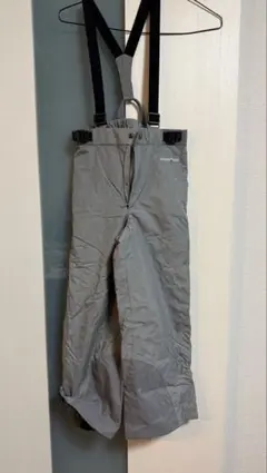 子ども用 グレー スキーウェア サスペンダー付き