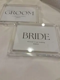 結婚式受付案内 写真フレーム2個セット