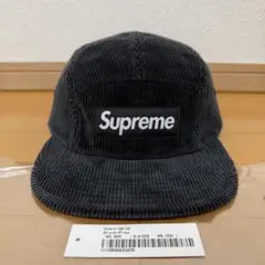 未使用 Supreme Corduroy Camp Cap ブラック 25ss