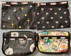 送料無料！LeSportsac/レスポートサック/ポーチ/4種類セット！未使用品