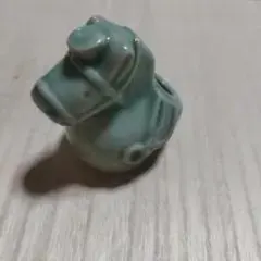 青磁 馬の置物 陶器製 インテリア