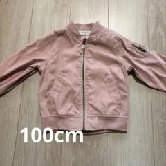 子供服 ウインドブレーカー アウター 100cm ピンク ジップアップジャケット