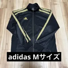 adidas CLIMATITE トラックジャケット　Mサイズ 黒/金