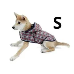 ドッグウェア 犬服 レインコート チェック柄 Ｓ