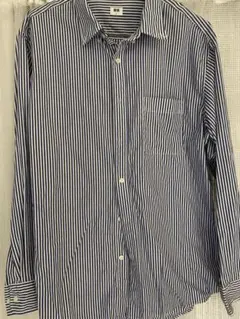 ストライプ 長袖　シャツ ユニクロ　メンズサイズ