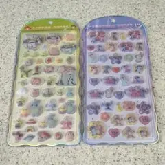 正規品 トイストーリー、スティッチ コットンパフィーシール2種セット