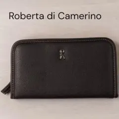 ロベルタディカメリーノ 長財布 マルチケース ブラウン Rロゴ