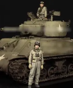 1：35 第二次世界大戦時　アメリカ軍　戦車兵2体　ガレージキット　No.709のサムネイル