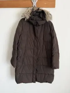 UNIQLO ユニクロ　ファー付きダウンコート　ブラウン　XL 大きいサイズ