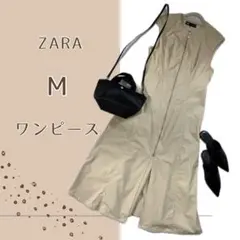 【美品】ZARA ジャンパースカート　ミディワンピース　Mサイズ