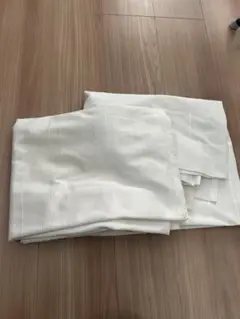 ホワイトレースカーテン 約100cm x 140cm中古